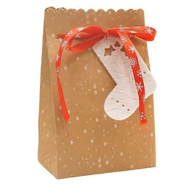 12-pack presentpapper av kraftpapper, julklappspåsar för presenter