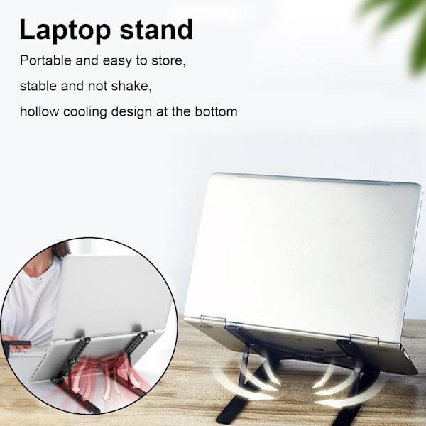 Plast Laptop Stativ, Laptop Stativ, Plast & Silikon Halkskydd Laptop Stativ