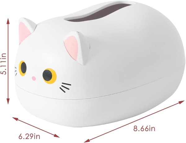 Servettförvaringslåda i form av en katt White