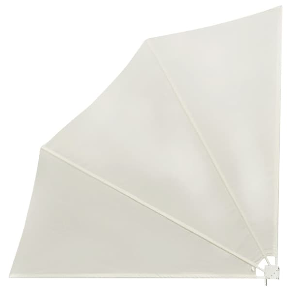 vidaXL Vikbart Vindskydd för Uteplats 140 x 140 cm Gräddvit 2300 Creme