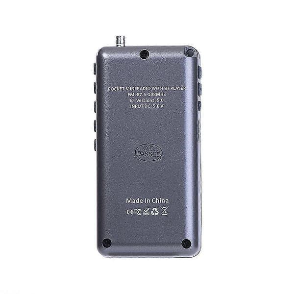 Mini Kannettava Bluetooth Radio FM Stereo Radiot Langaton Bluetooth Kaiutin Herätyskellolla.
