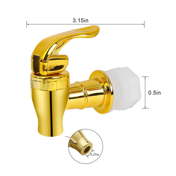 Gulltut for drikkedispenser, trykkstil kran for erstatning av drikkedispenser, tappekran for vanndispenser i glass