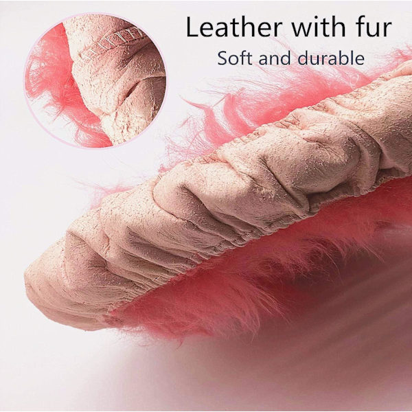 Universaali auton ohjauspyörän suojus, talvinen ohjauspyörän suojus 37-39cm (musta) Pink