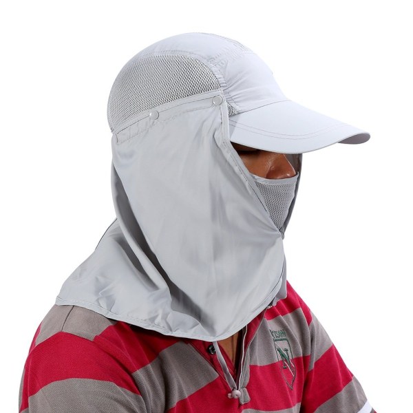 Avtagbar solskydd hatt 3 i 1 hel ansiktskeps Anti UV Full Protection Face Neck Andningsbar Snabbtorkande för utomhusfiske Vandring