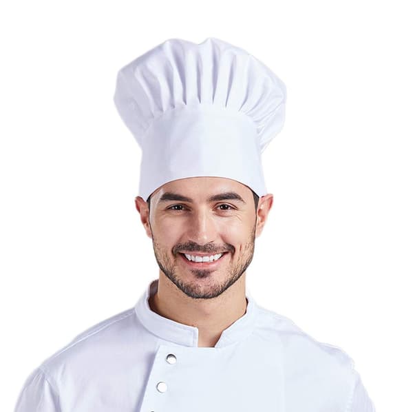 Unisex Høy Elastisk Kokkehatt Matlaging Vogn Konditori Restaurant Baker Kostyme Cap
