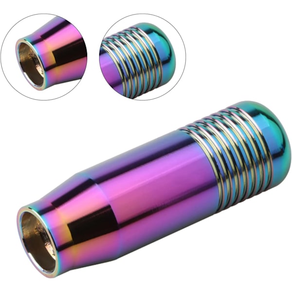 8,5 CM manuell växelspak för bil - universell 5,6-växlad aluminiumväxelspakadapter - växelspaksknopp (färgglad) Colorful