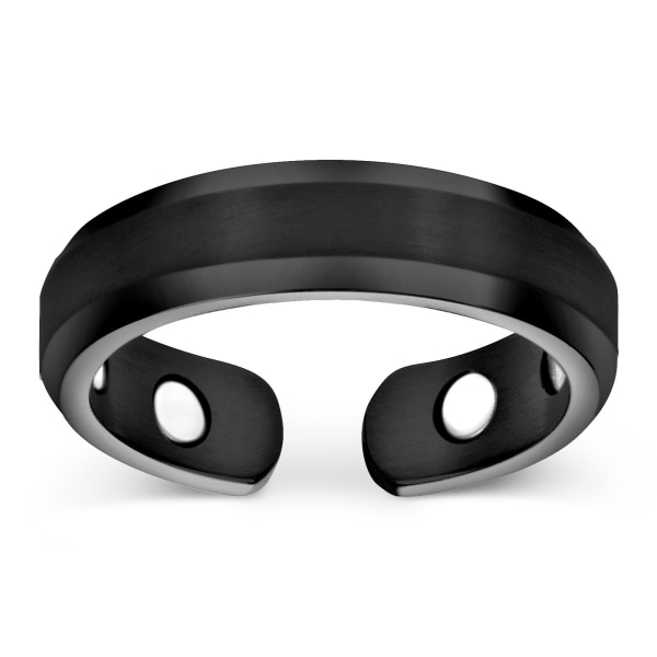 Smartere LifeStyle Elegant Titanium Magnetic Ring Svart
