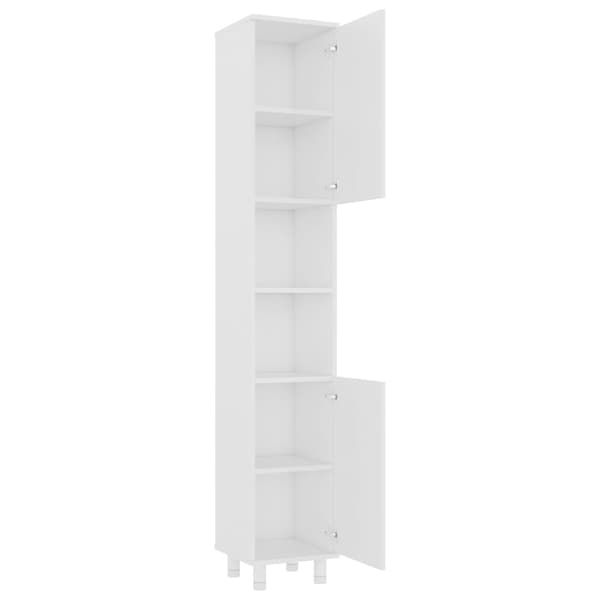 vidaXL Badrumsskåp Vit 30x30x179 cm Konstruerat trä white Vit