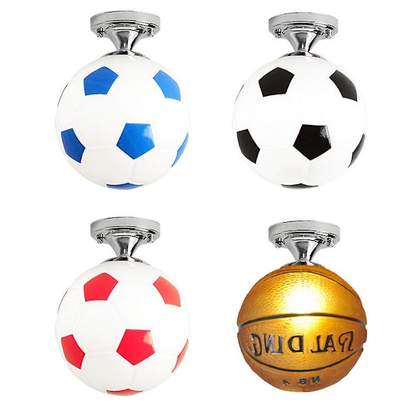 Fotball-LED taklampe 220v E27 Fotball Bar Club Taklampe Kreativ Gutter Soverom Dekorativ Lampe Armatur basketball