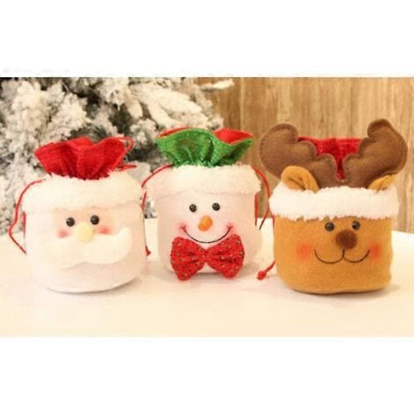 Pås-säckväv julklappspåsar med dragsko för julklappar (15 x 18 cm)