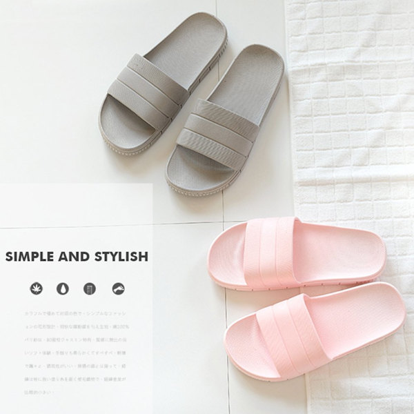 Badtofflor för män & kvinnor & par, bred rem, toffelsandal typ toffel perfekt för sommaren 36-37