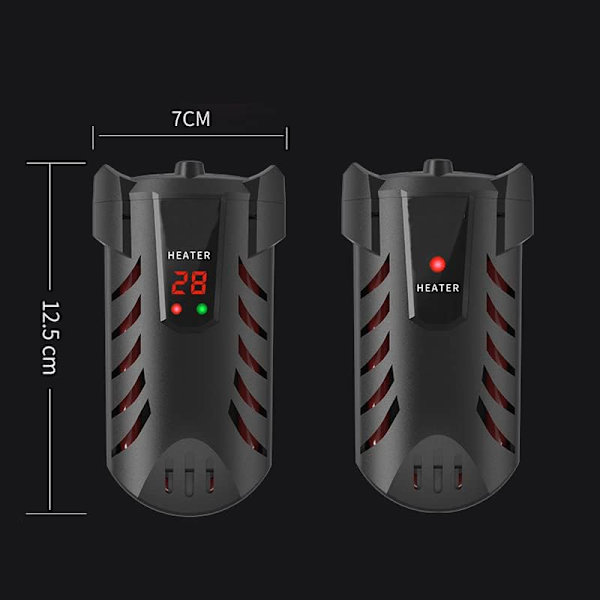 Akvarievarmer, LED digital ekstern kontrollerbeskytter, kontrollerer temperatur 20-34℃, egnet for 15-50L akvarier