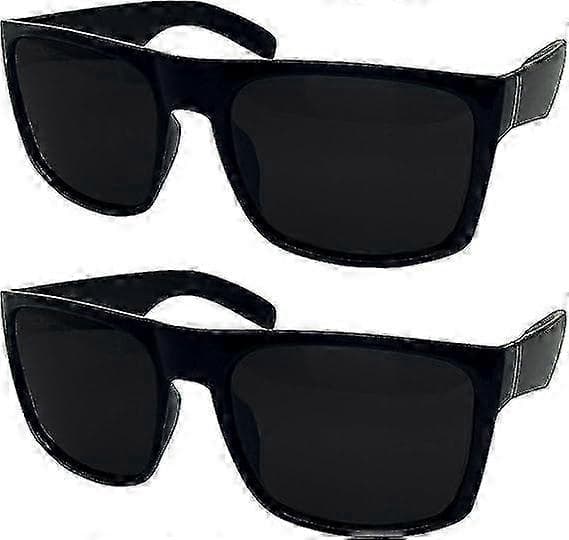2-pack polariserade XL-solglasögon - bred herrram, passar stora huvuden