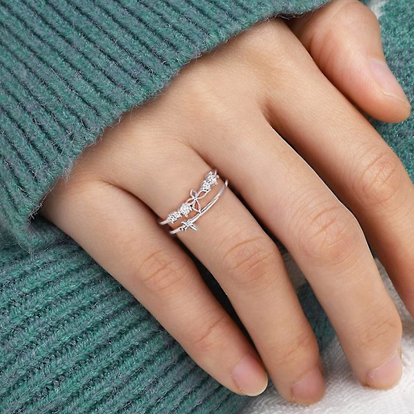 Til Min Datter Fidget Ring, Til Min Datter Butterfly Ring, Datter Gave Fra Mor Angstlindrende Ringe