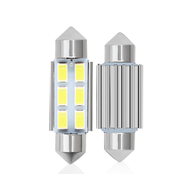 4 kpl C5w led 36mm 5630 SMD 6 LED-polttimo Lamppu Kupoli Festoon C5w Led DC 12V Valkoinen Auto