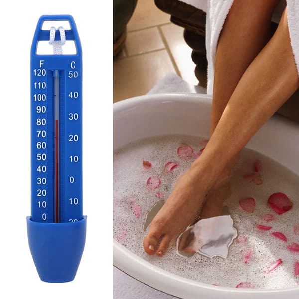 Flydende pooltermometer vandtermometer med snortermometer til swimmingpool spa badekar