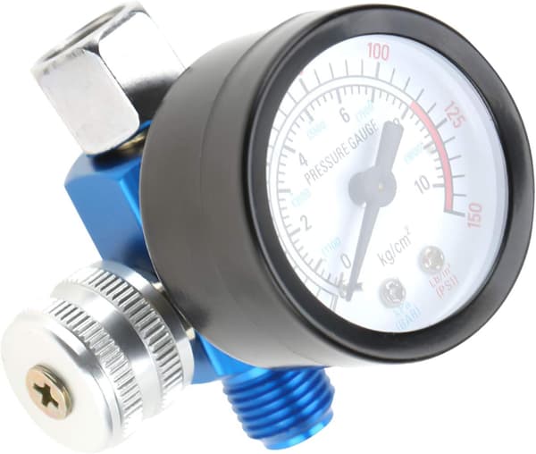 Lufttryksregulator, 1/4\" sprøjtepistol lufttryksregulator trykmåler pneumatisk værktøjstilbehør