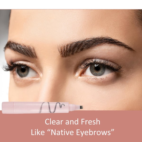 Ögonbrynspenna Mörkbrun - Vattentät ögonbrynspenna - Makeup Brow Penna för kvinnor - Naturligt utseende Långvarig skönhet Kosmetisk nyansverktyg