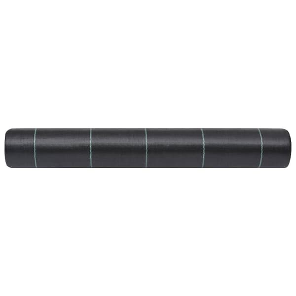 vidaXL Ugressmatte Svart 2x100 m PP
