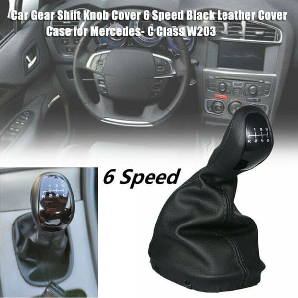 Læder Gear Shift Knob 6 til C-Klasse D5F4 W203 ODIPIE