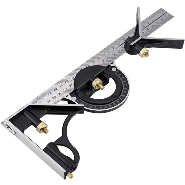 Vinkelhake, rätvinkellinjal, kombinationsrätvinkellinjal ingenjörsmätverktyg (300MM)