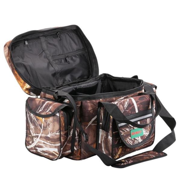 Karpfiskeväska Enkelsidig Havsfiske Utrustningsväskor Hållare Kamouflage Utomhus Carryall Väska Vandring Reseväska 50CM*28CM*27CM