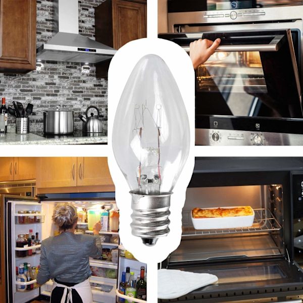 Pakke med 6 Himalaya Salt Lampe Pærer E12, 15 Watt til Rumbelysning Dekoration 220-240V
