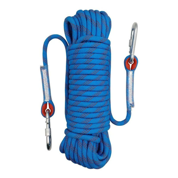 Klätterrep utomhus, klätterrep utomhus, flätat säkerhetsrep i nylon, 10 m Blue 10m