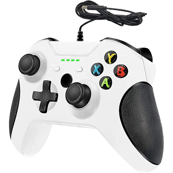 Kablet controller til Xbox One, kablet spilcontroller med tilstandskontrol, dobbelt vibrationsroman design til Xbox One/X/S/PC med Windows 7/8/10