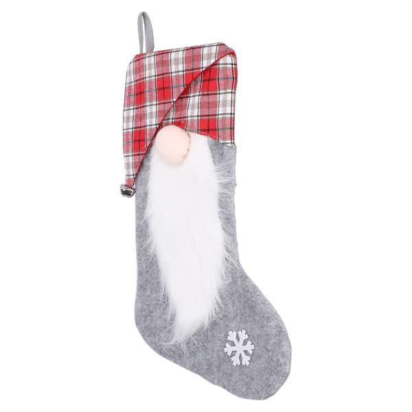 Julklapp Julstrumpa Julgransprydnad Presentpåse Julhänge Strumpa för Hemfestdekoration Grå