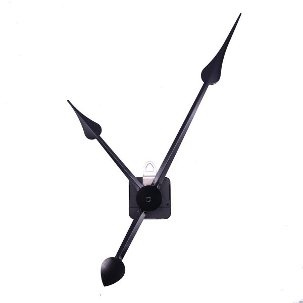 Kvartsur med højt drejningsmoment, bevægelsesurskiftemekanisme til gør-det-selv-ure (sort, 1/10"/21,6 mm skaftlængde)