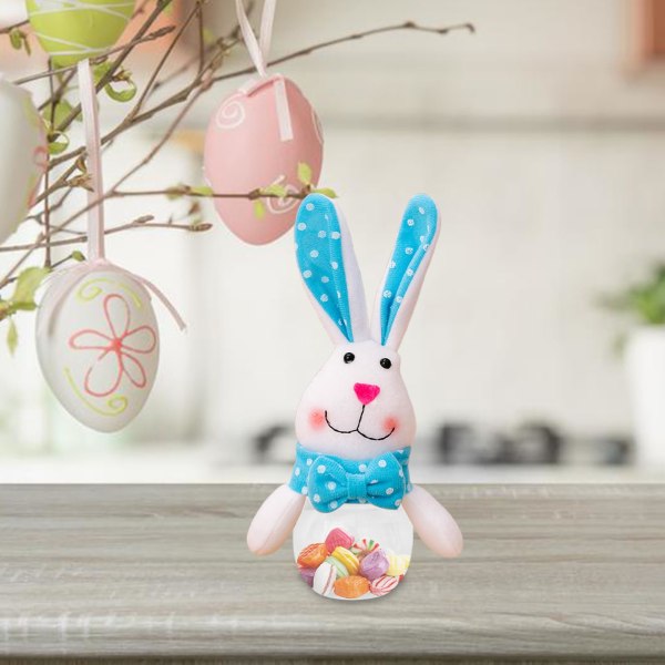 Godteriflaske for påskehare | Påskedekorasjon Bunny Box Candy Bottle - Påske Clear Candy Jar for Easter Party Favors Home Decor