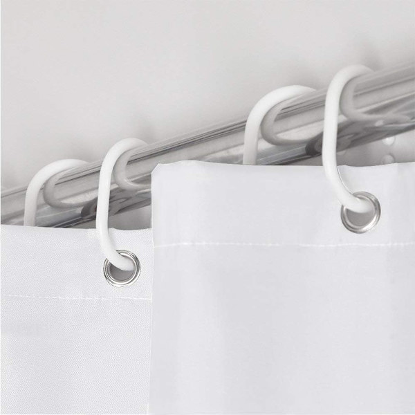 Dusjforheng Mugg og Muggbestandig Solid White, 180 x 180 cm (71 x 71 tommer) | 100 % polyester