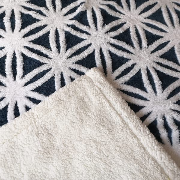 Mykt teppe til sofa - varmt Sherpa flanell teppe til sofa, tykt teppe til sofa, fluffy teppe til sofa blue 130*160cm