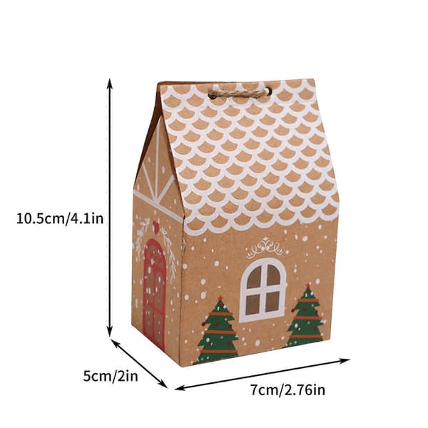 20-pack Julklappsaskar, Presentaskar för Julfester, Presentpåsar, Kakor, Tårtor, Godis, Choklad Inslagen i Julpapper, Jul D