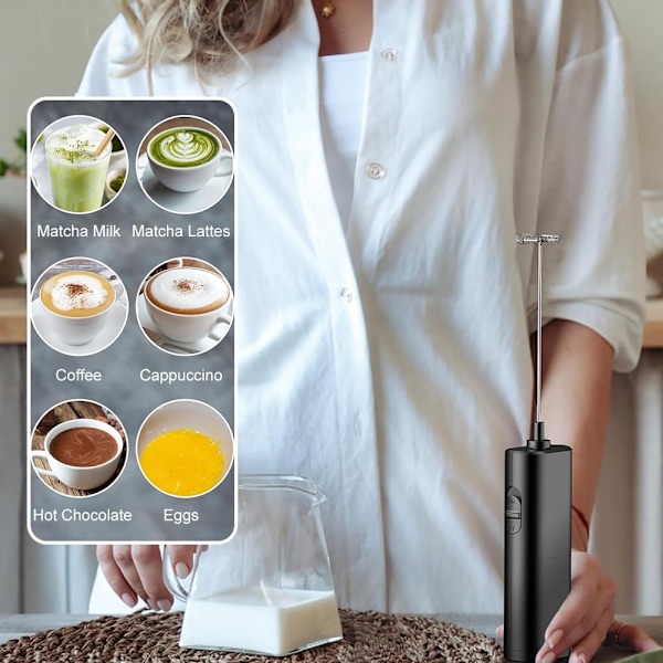 Mini elektrisk piskerisblender, mælkeskummer, blender, mini skummer, mini kaffepisker