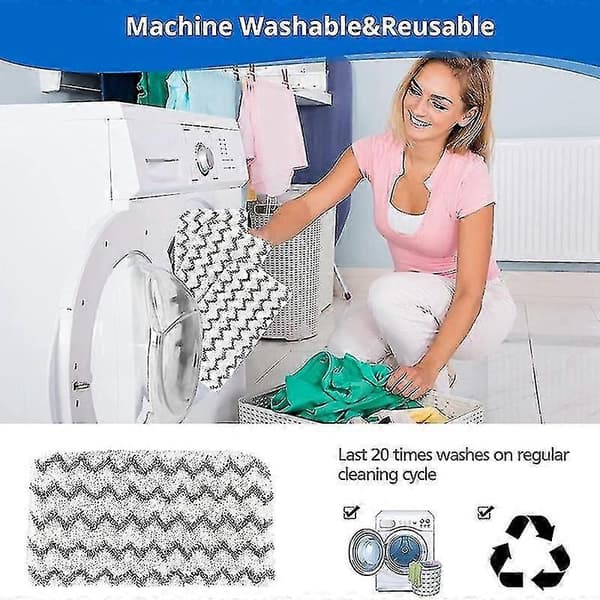 2 pakker, kompatibel dampmoppfyllingsmatte
