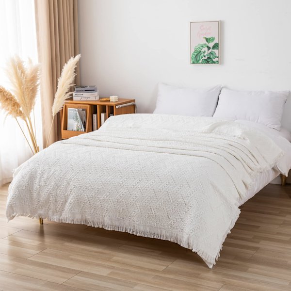 Sängöverkast Soffafilt Storlek Soffa Överkast Det är det första valet för familjeresor och kontor 130 x 180 cm Vit white 130*180cm
