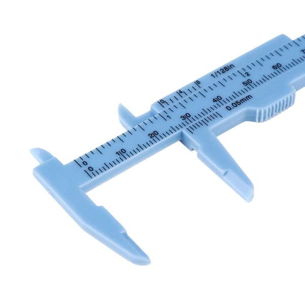 Skyvemål for husholdning, små bærbare plastskyvemål (0-80 mm Blå)