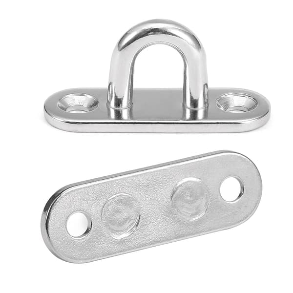 10 stycken M5 U-formade takkrokar 304 rostfritt stål bas 15 x 45mm väggfäste ögleplattor