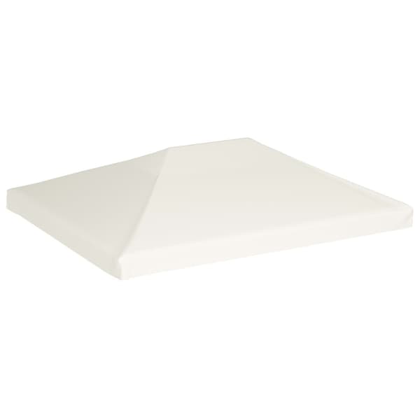 vidaXL Paviljongtak 310 g/m² 4x3 m gräddvitt white Vit