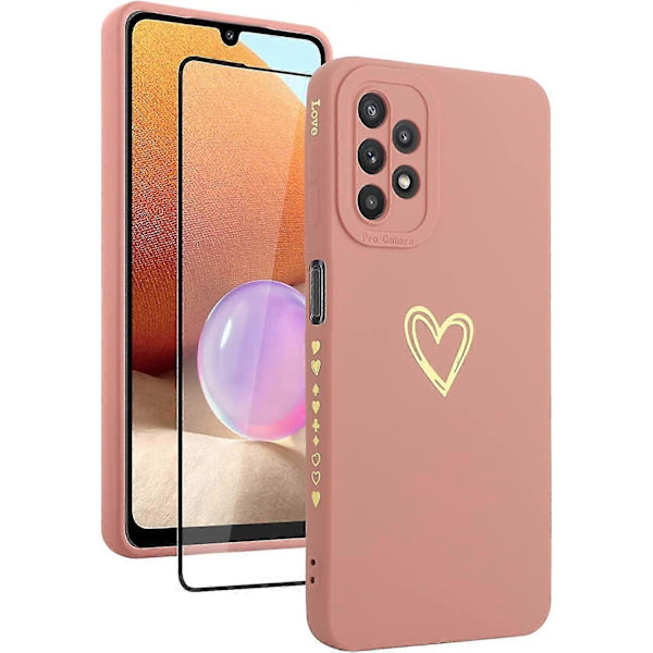 Designat för Samsung Galaxy A32 5g Skal Kärlek Hjärta Design För Kvinnor Flickor Mjuk Tpu Plätering Full Came