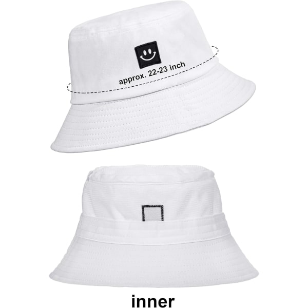 Smiling Face Bucket Hats Foldable Beach Sun Hats Fisherman Hats for Women Men