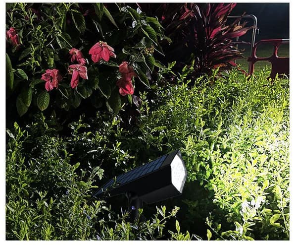 36 LED Solar Flomlys Utendørs, IP67 Vanntett Solcellelampe, 860LM Utendørs Solar Flomlys med 2 Lysmoduser