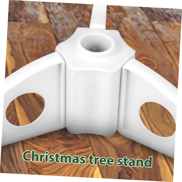 Julgransfot: Hvit plast julgransfot, julgransbase for kunstige trær, 22cm julgransfot