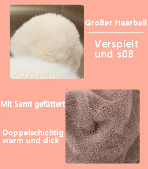 Kvindernes efterår og vinter ørevarme baseball uld bold cap fortykket og fleece ande tunge hat sæt Coffee