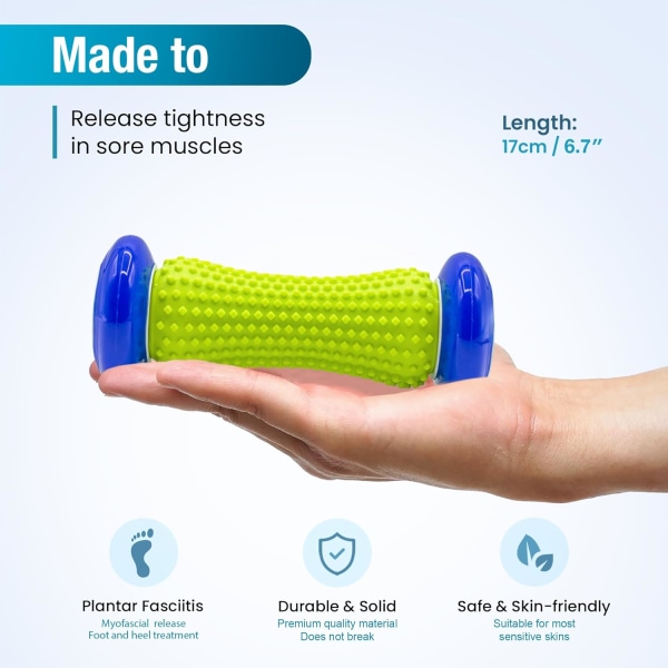 Fotmassasjerulle og hardt piggete ballsett - Designet for å lindre stress og slappe av stramme muskler