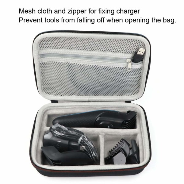 Personlig pleie bærbar elektrisk hårklipper oppbevaringspose barbermaskin arrangørveske for Braun MGK3020/3060/3080 (hårklipper oppbevaringspose)