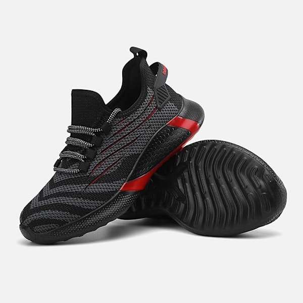Sikkerhedssko til kvinder, lette sneakers med stålspidsbeskyttelse, åndbare arbejdssko 38 EU Red 38 EU