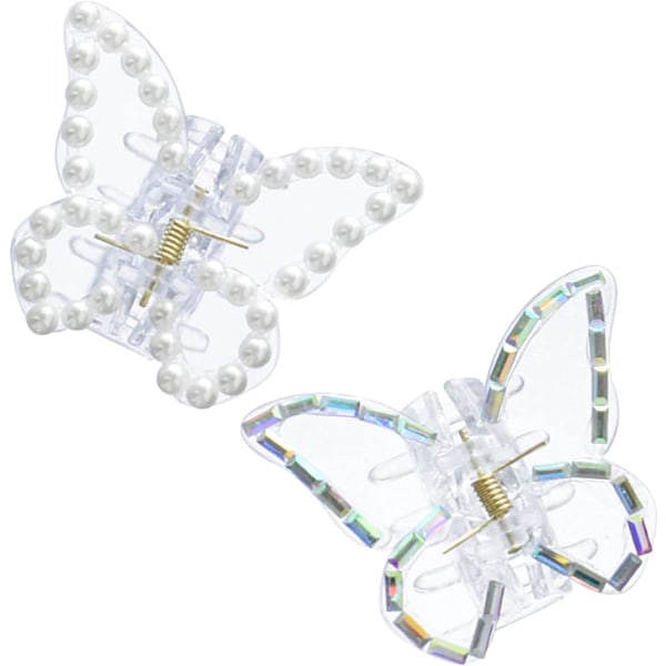 2 stk Butterfly hårklemme klips